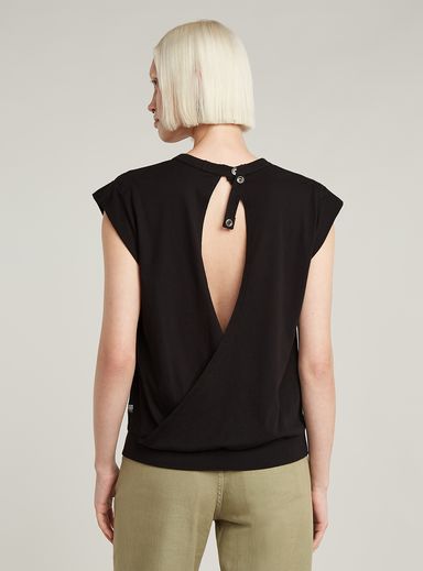 Open Back Loose Sleeveless Top